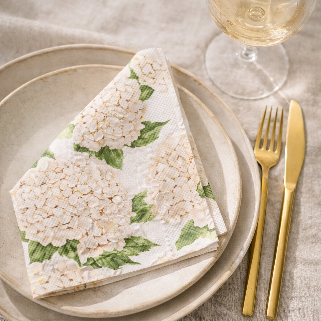 The Sunday Hydrangea Napkin