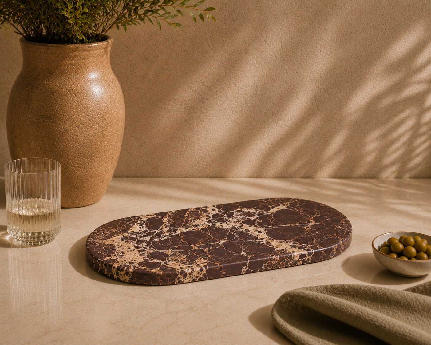 The Bordeaux Marble Tray