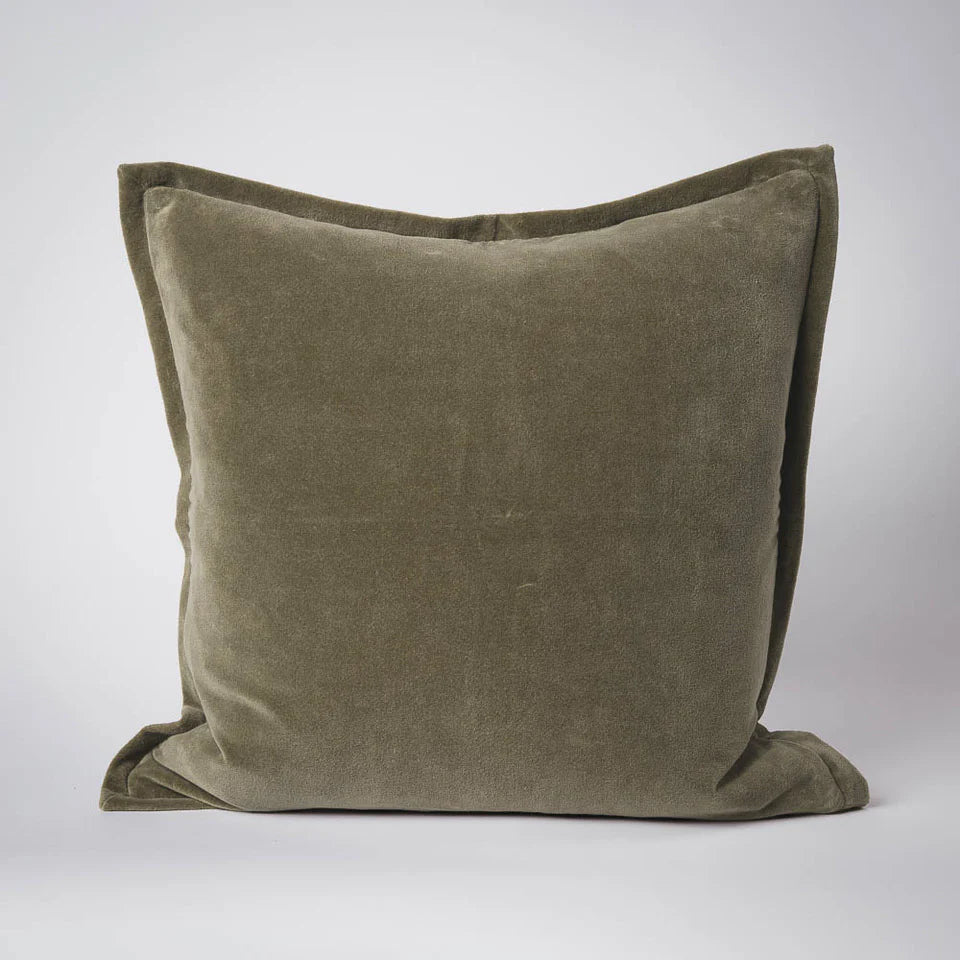 Olive Velvet Cushion