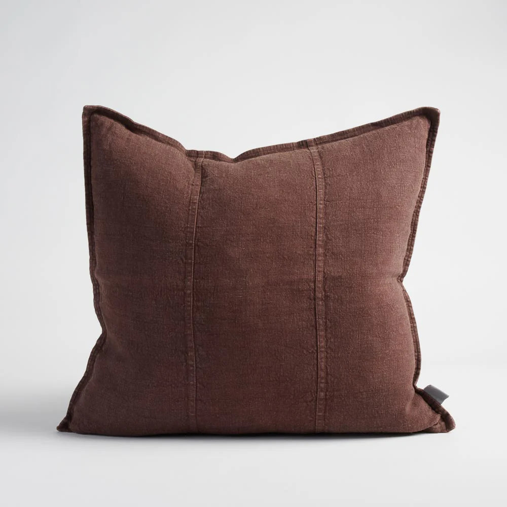 Chocolate Linen Cushion