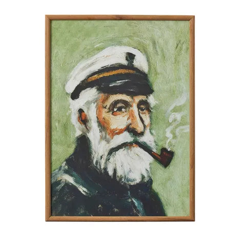 The Skipper Framed Glass Print