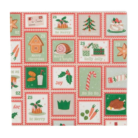 The Christmas Stamp Napkins