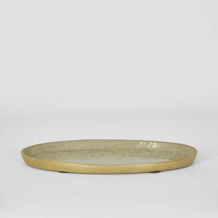 The Atelier Oval Platter – Beige Gloss (Small)