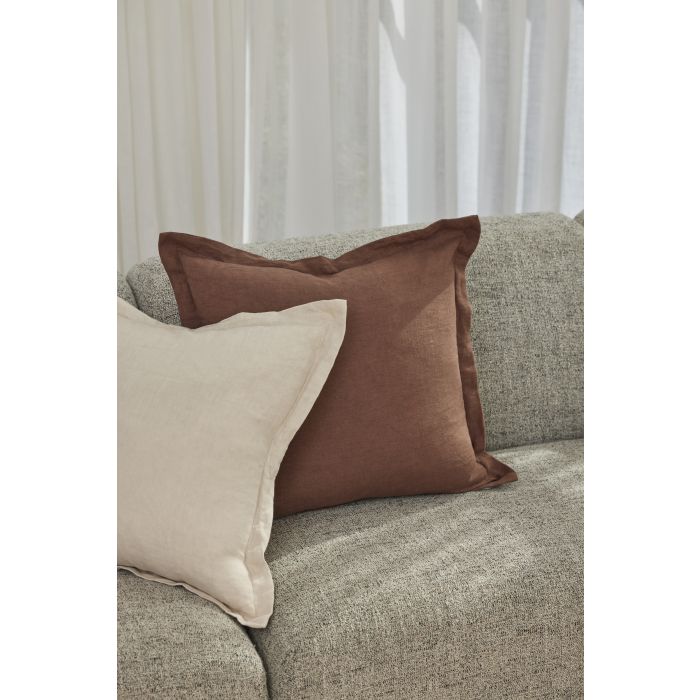 Cove Linen Cushion – Chocolate