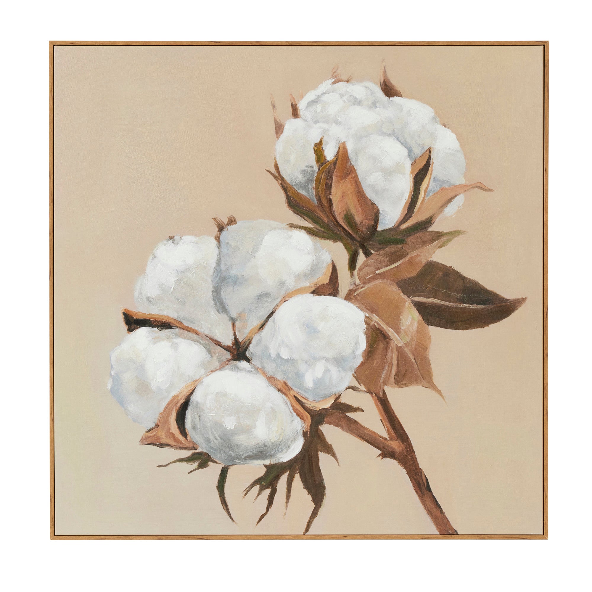 Luma Teak Frame Oil Painting