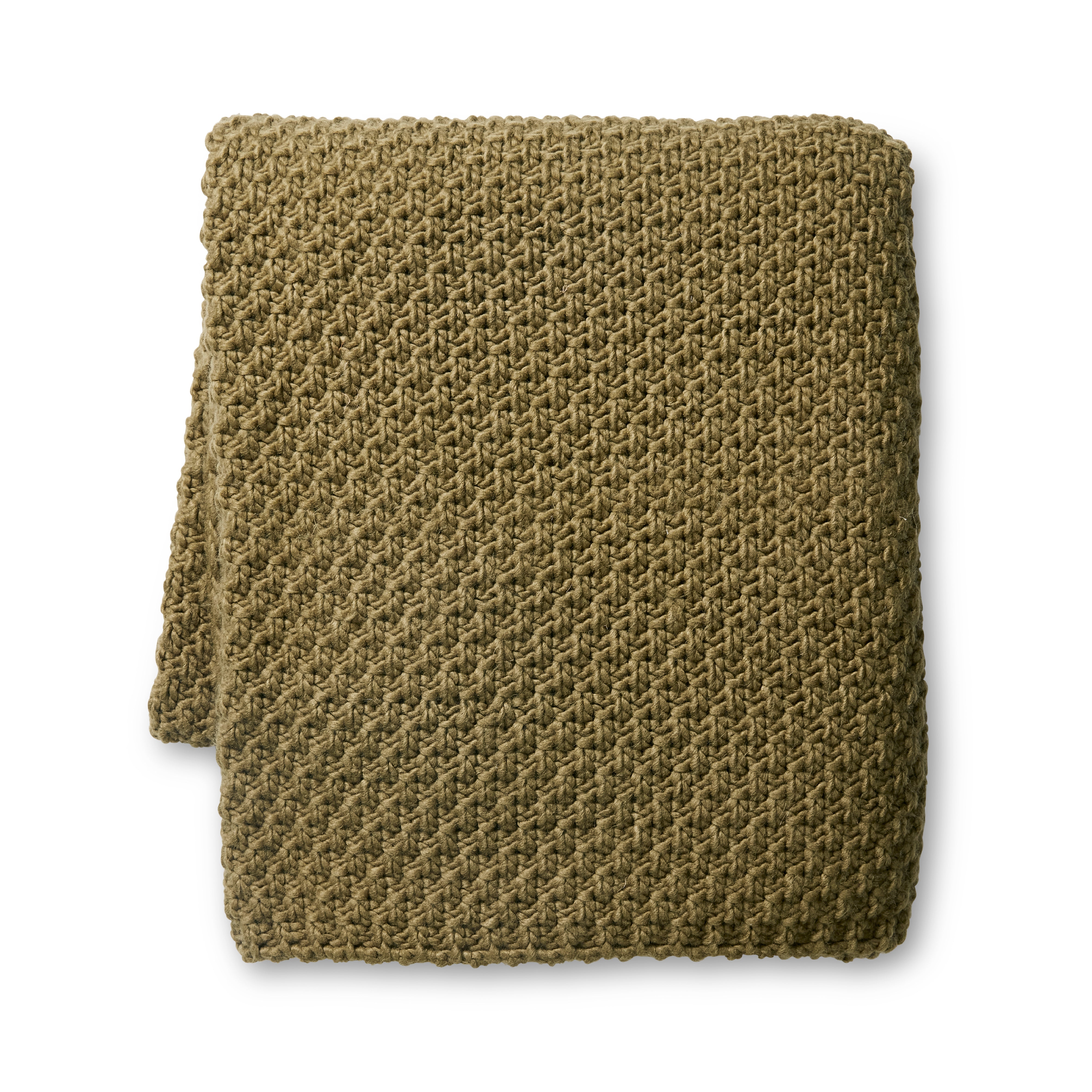 The Sorelle Knit Throw (Olive)