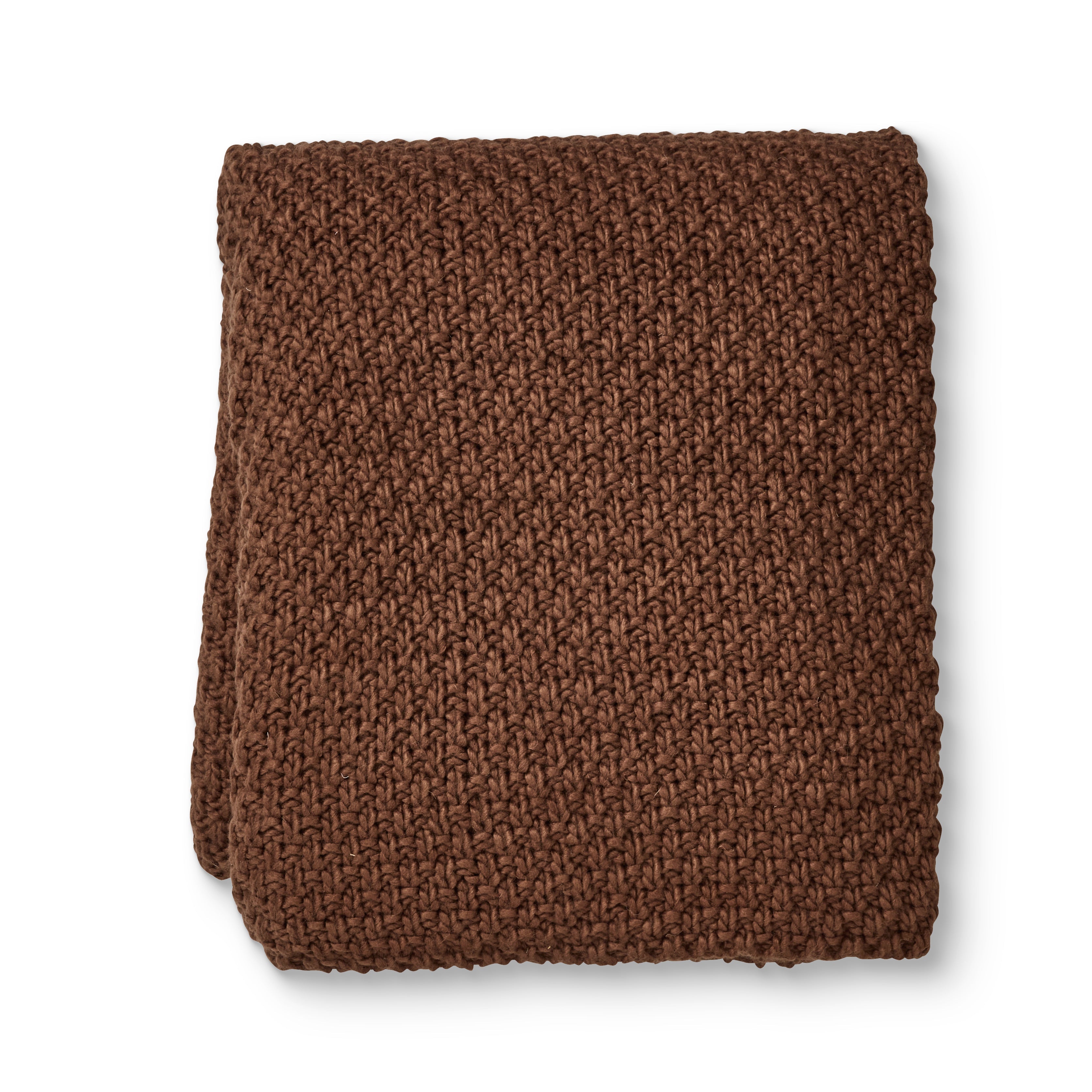The Sorelle Knit Throw (Chocolate)