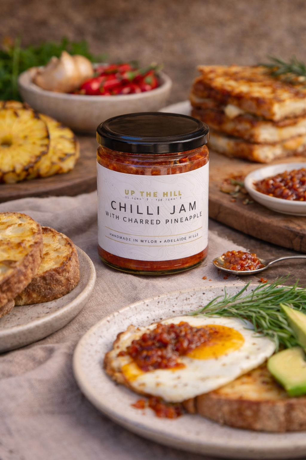 Chilli Jam with Charred Pineapple