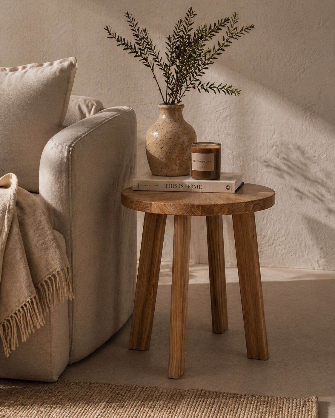 The Lorne Elm Side Table