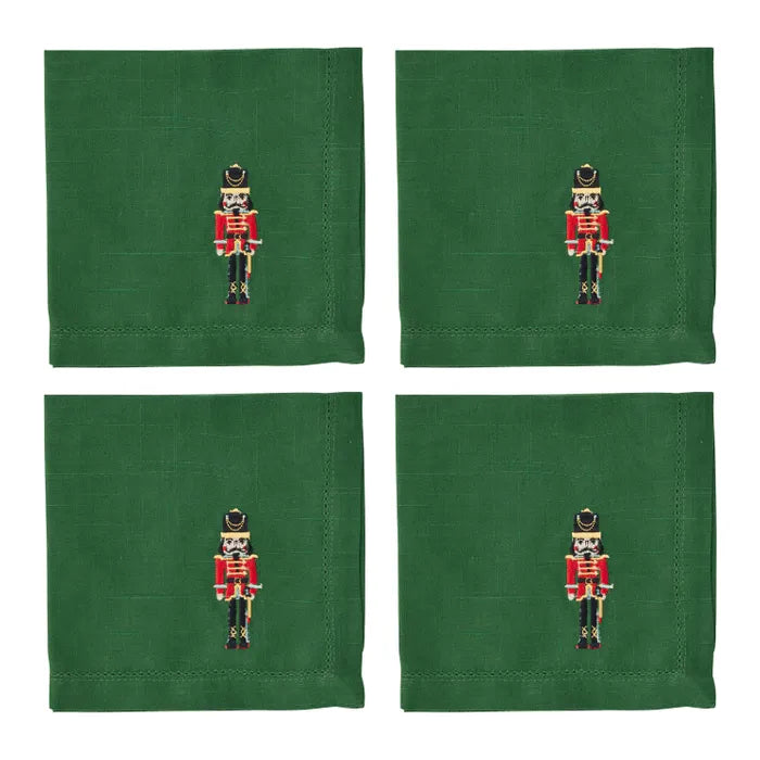 The Nutcracker Cotton Napkins | Forest Green