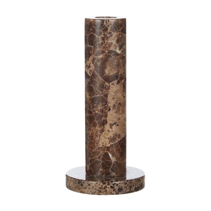 Albert Brown Marble Candle Holder