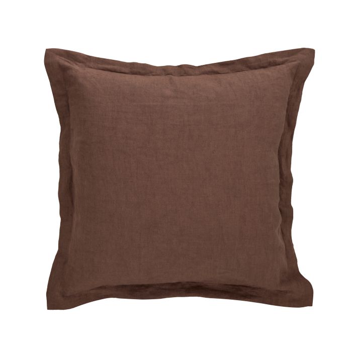 Cove Linen Cushion – Chocolate